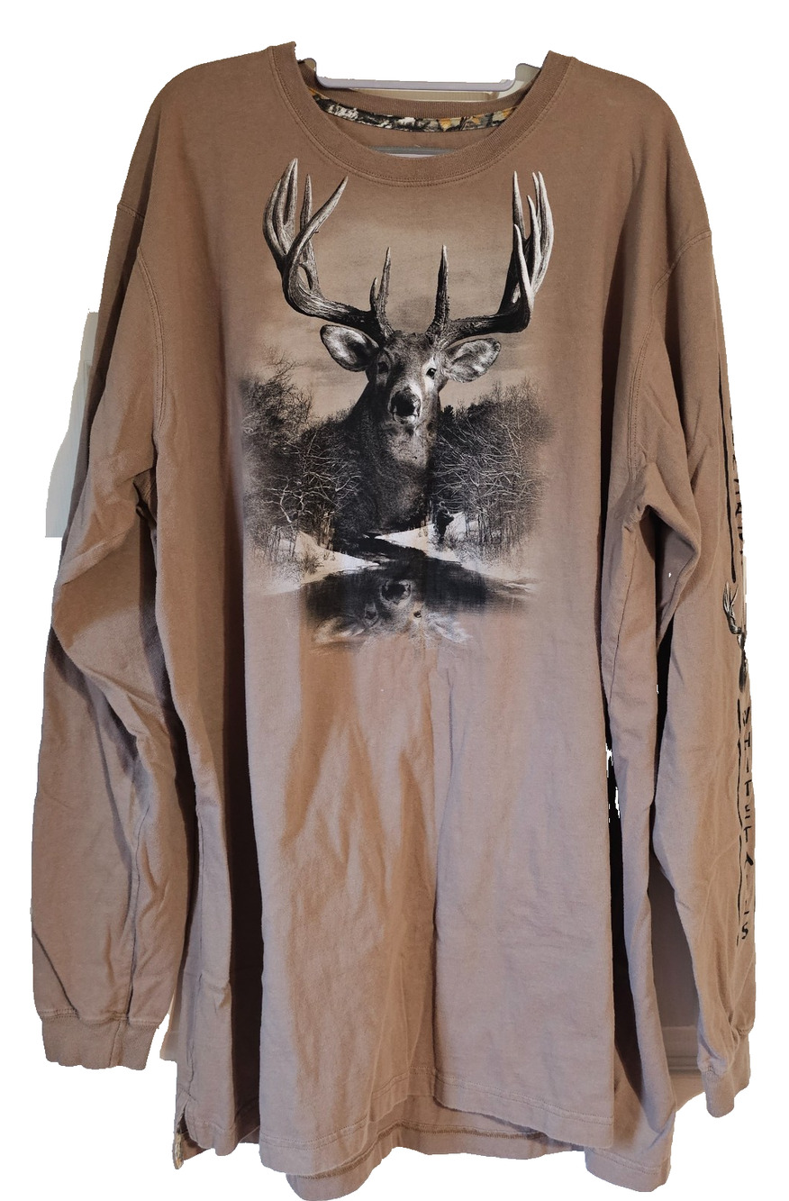 Legendary Whitetails 2XLT Mens Deer Buck Hunting Long Sleeve Graphic Shirt
